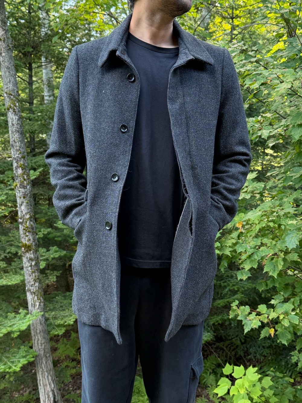 Matinique Men’s Wool Blend Topcoat - Size M - Style Klime